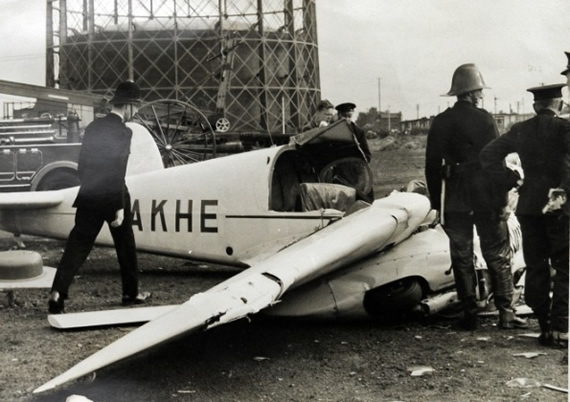 Freddie's plane after the crash
